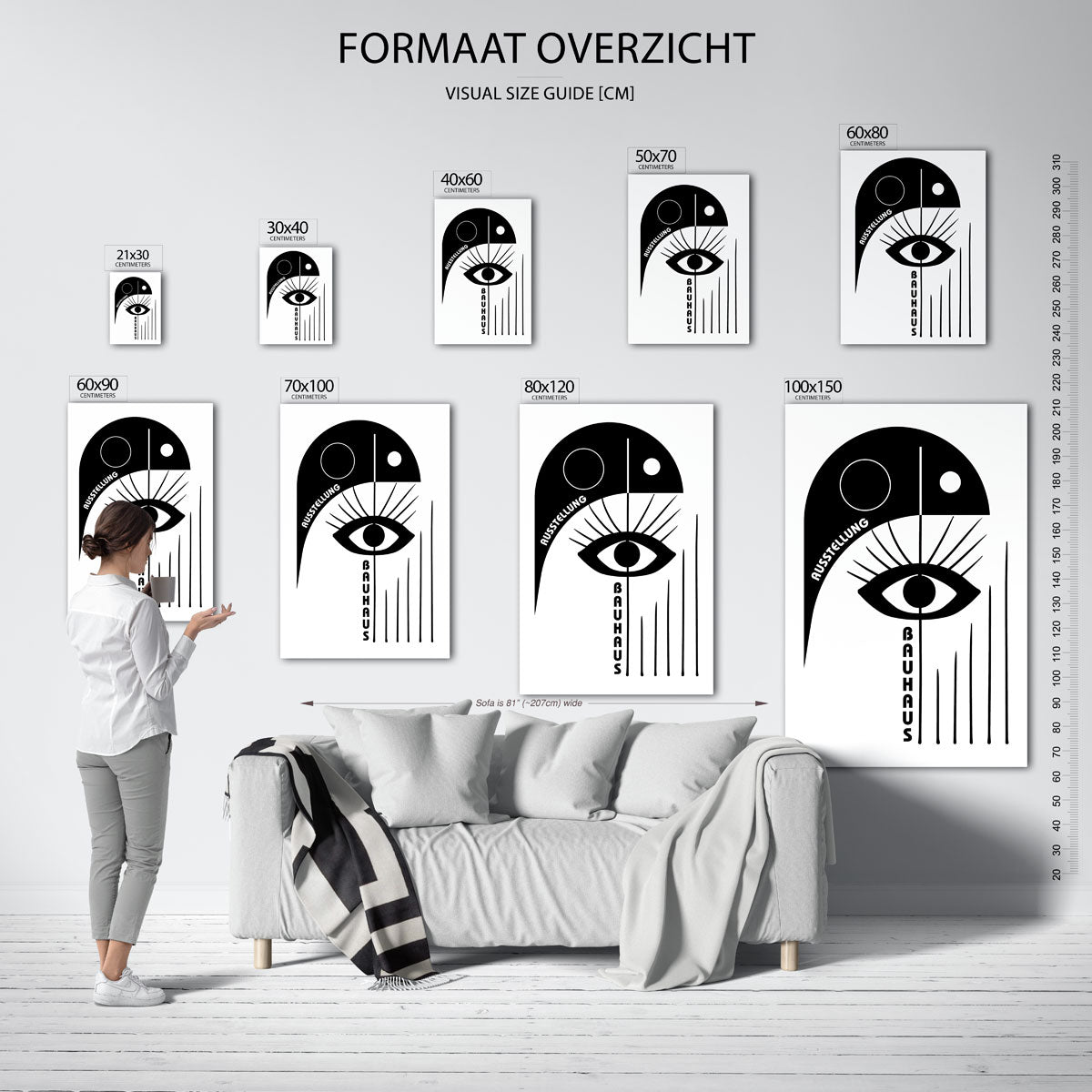 Oog en lijnen Poster