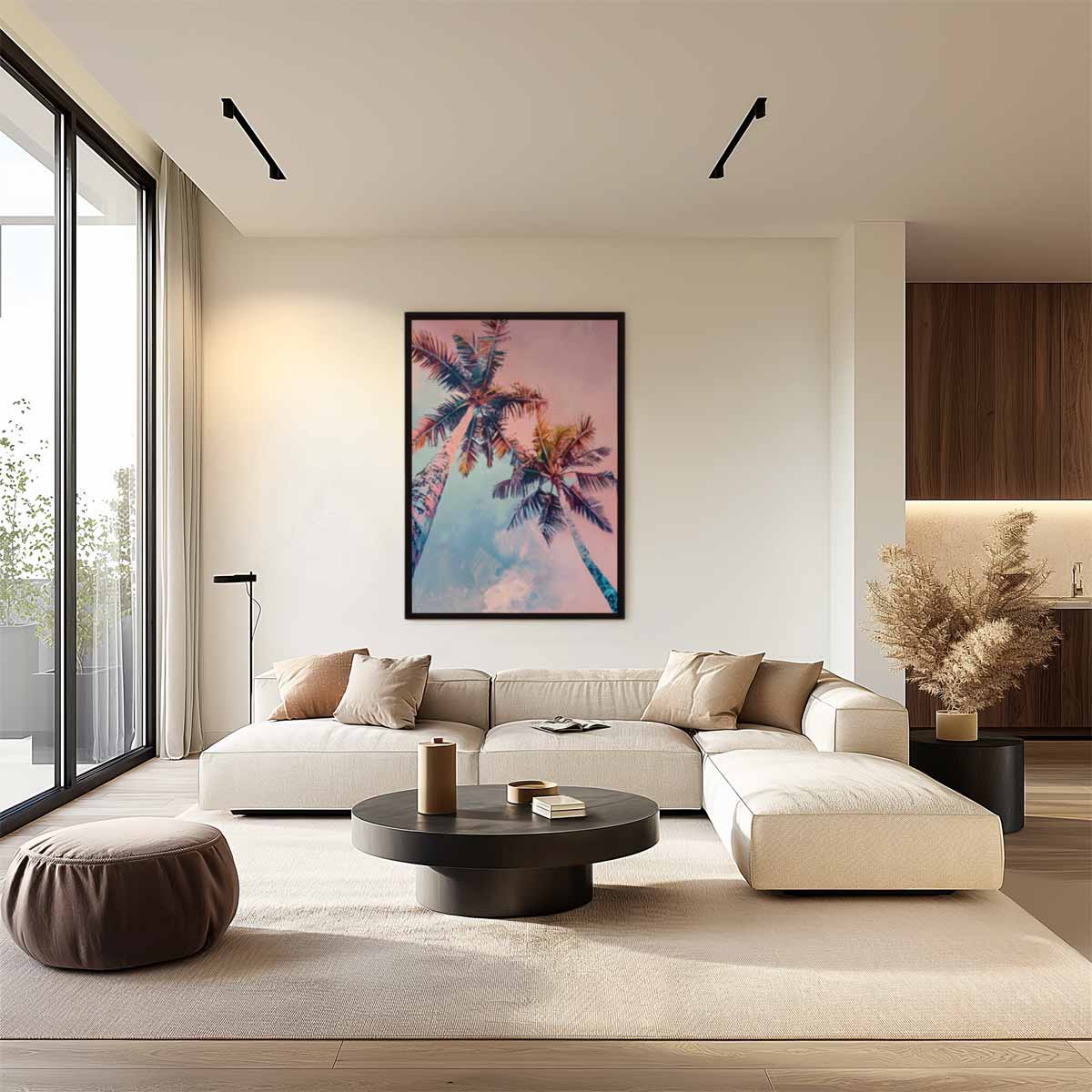 Tropische Zwoelheid Palmkunst Kunstwerk-canvas-dibond-plexiglas-wanddecoratie-WallArtistic