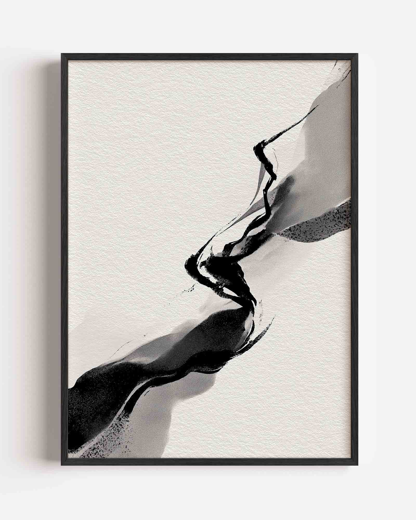 Abstracte zwart wit Poster