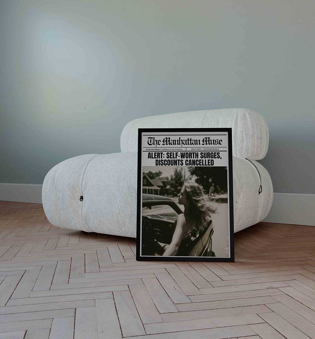 Vrouw in auto Poster