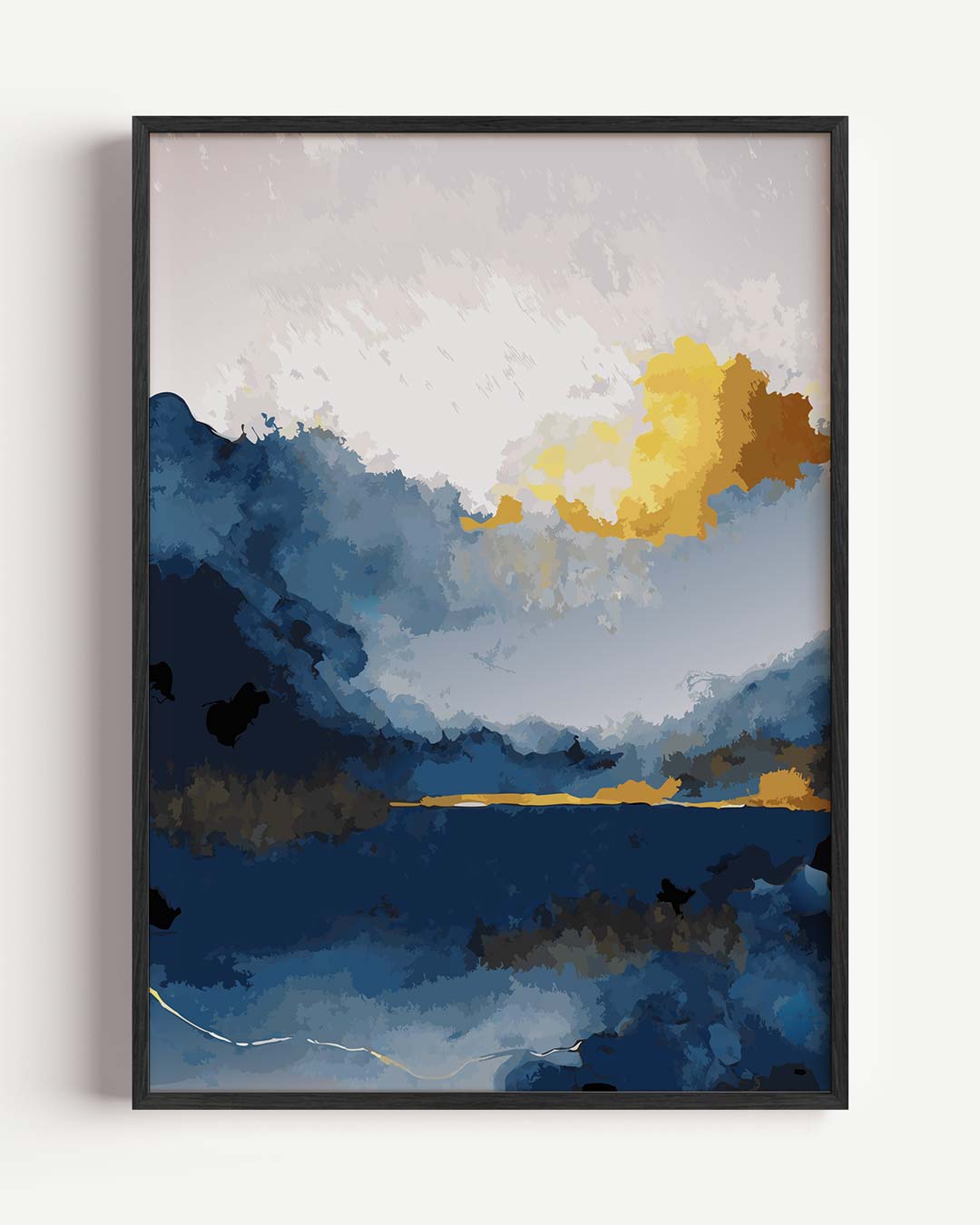 Dromerige Zonsondergang in Blauwe Bergen Poster-WallArtistic