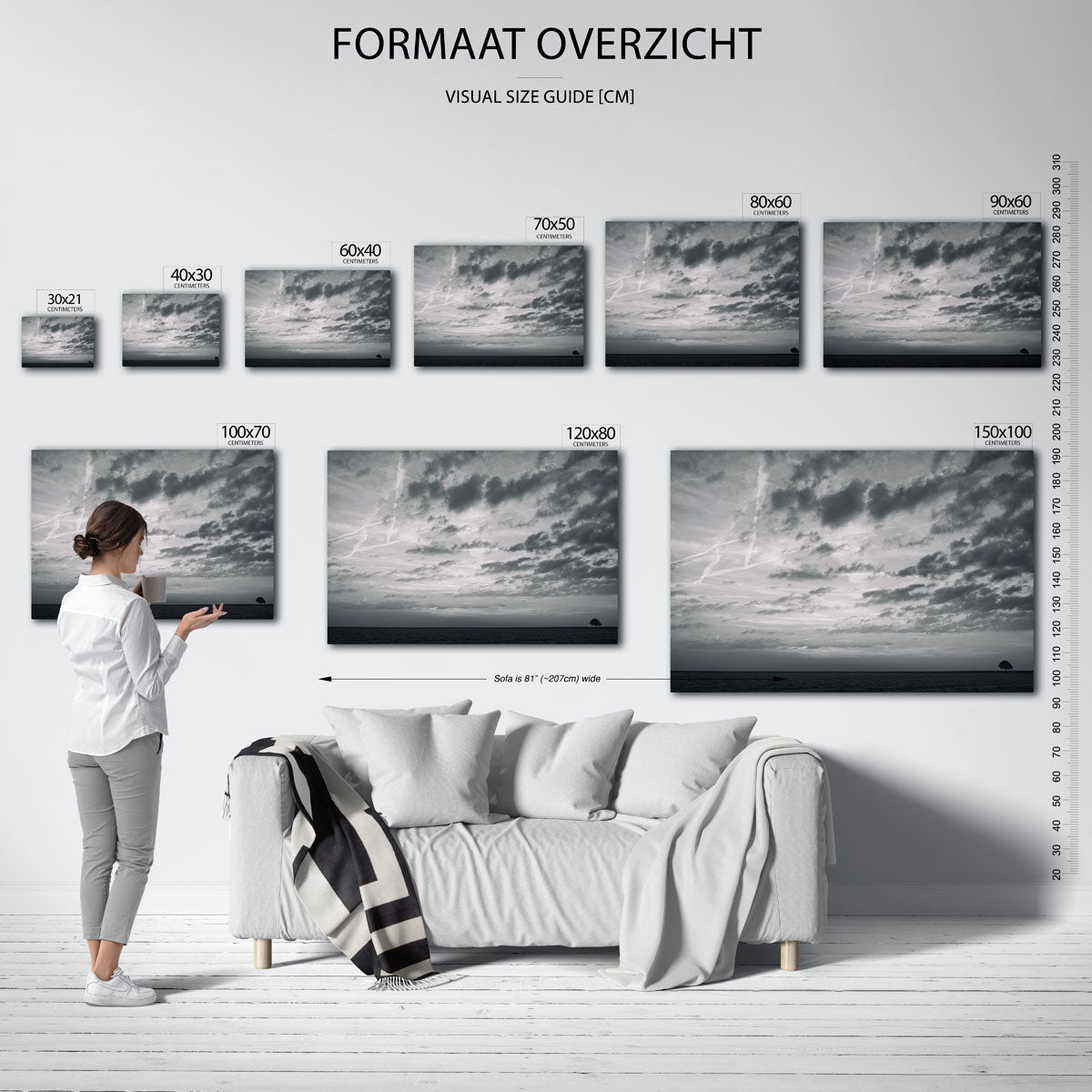 Eenzame boom landschap Poster