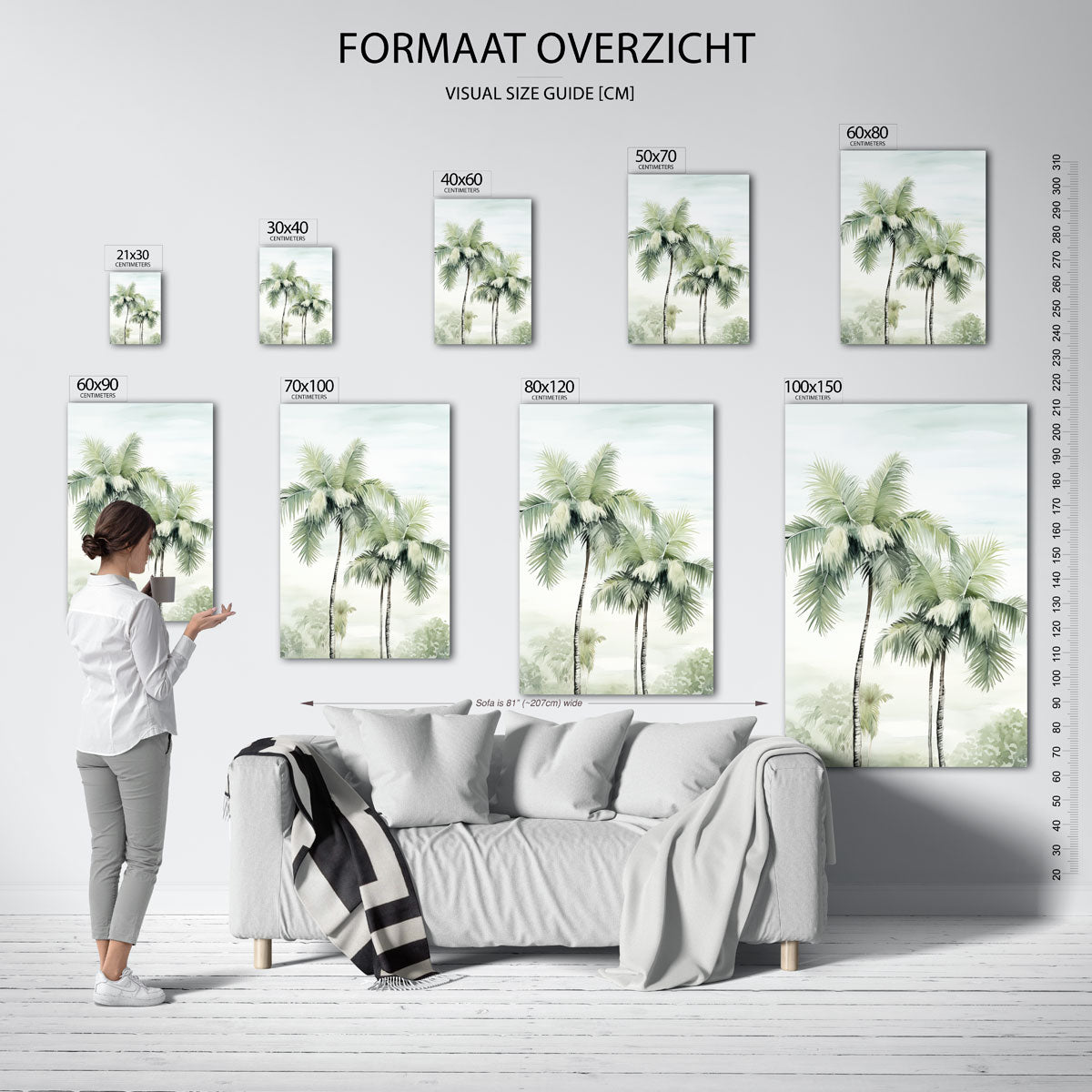 Tropische palmbomen Poster