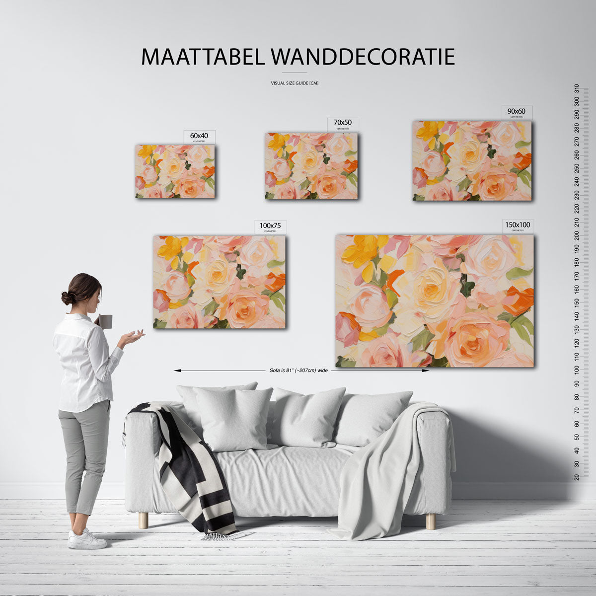 Bloemrijke kleurenpracht Kunstwerk