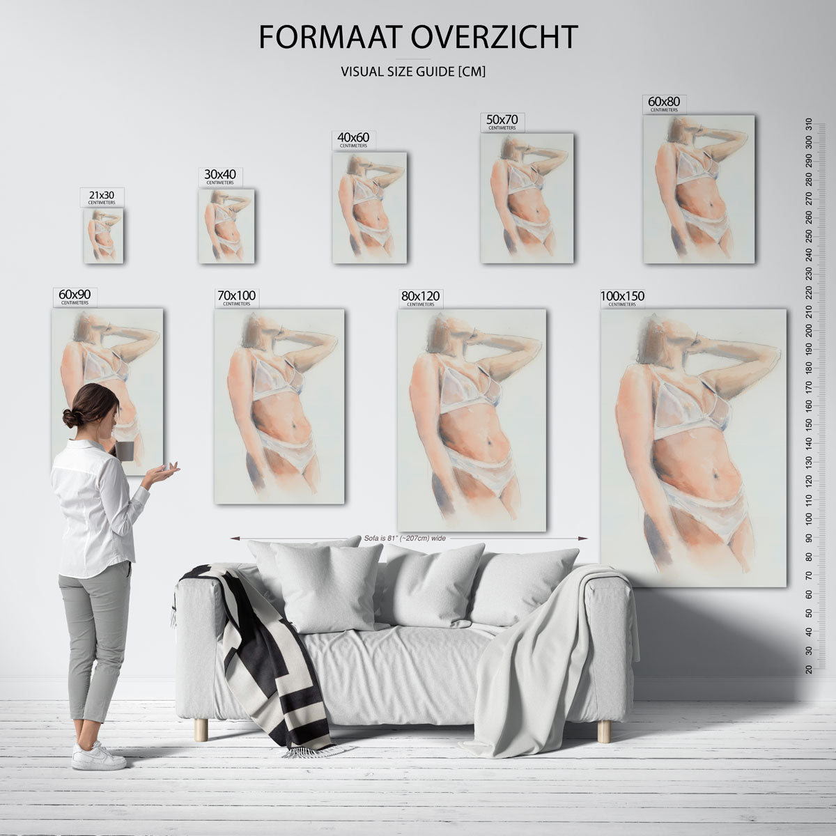 Vrouw in lingerie Poster