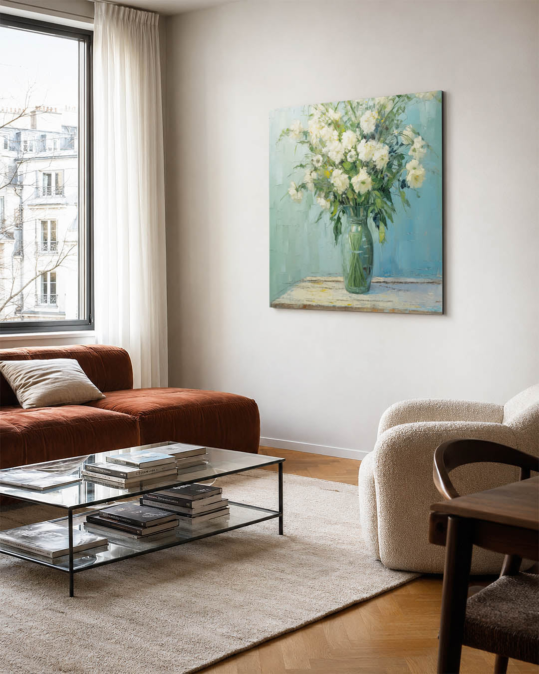 Bloemen in vaas Kunstwerk