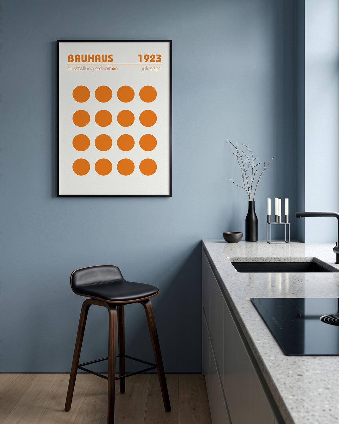 Cirkelritme oranje Poster