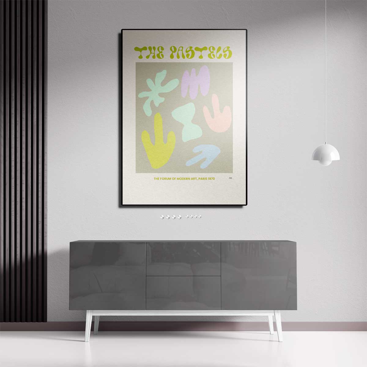 Retro Pastel Kunstposter