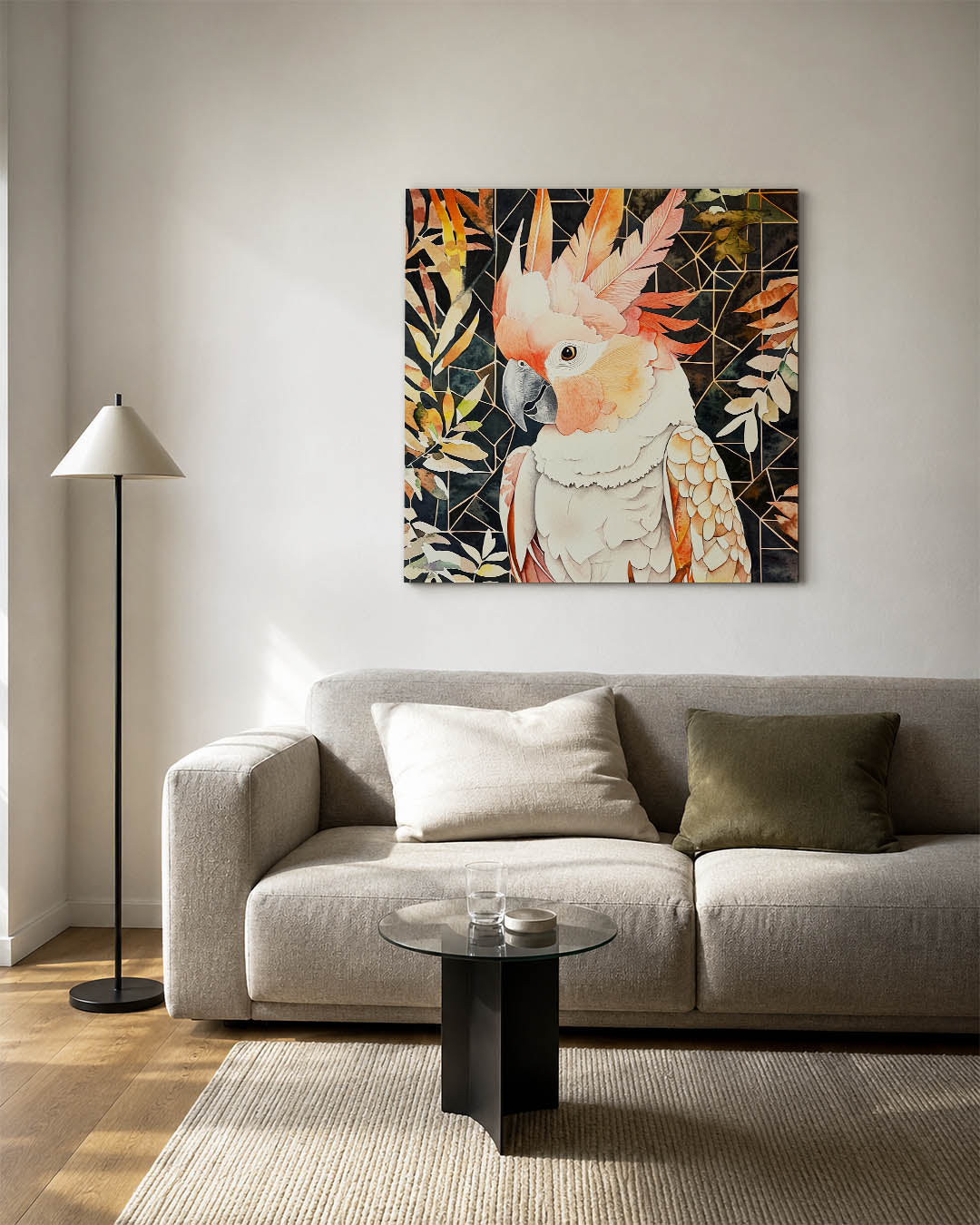 Vogels en geometrie Kunstwerk