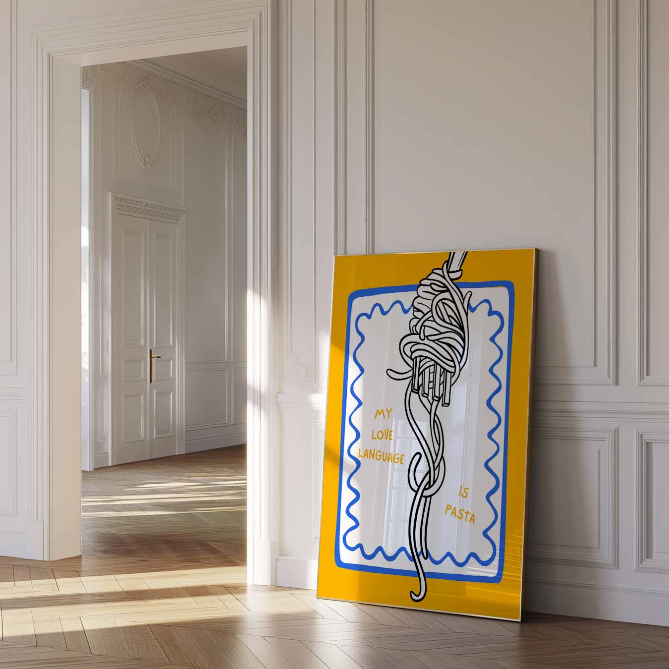 Pasta Liefdestaal Poster-WallArtistic