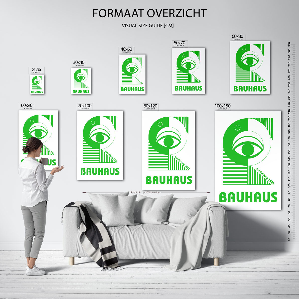 Oog en lijnen Poster