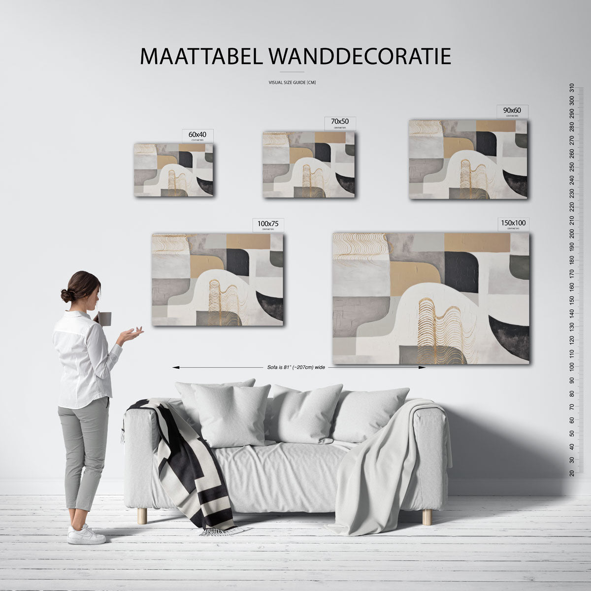 Organische vormen compositie Kunstwerk