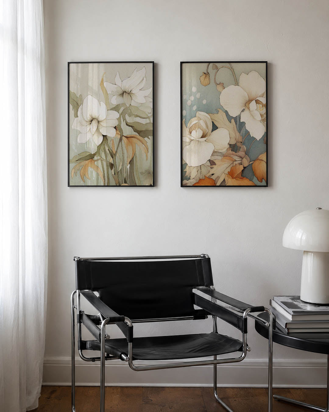 Bloemige sereniteit Posterset