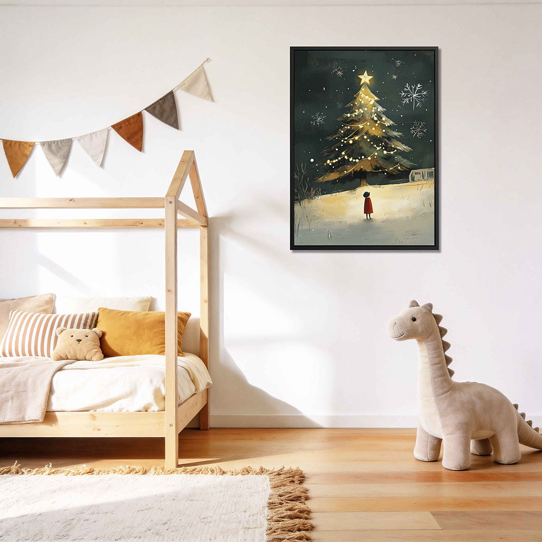 Kerstboom en kind Kunstwerk