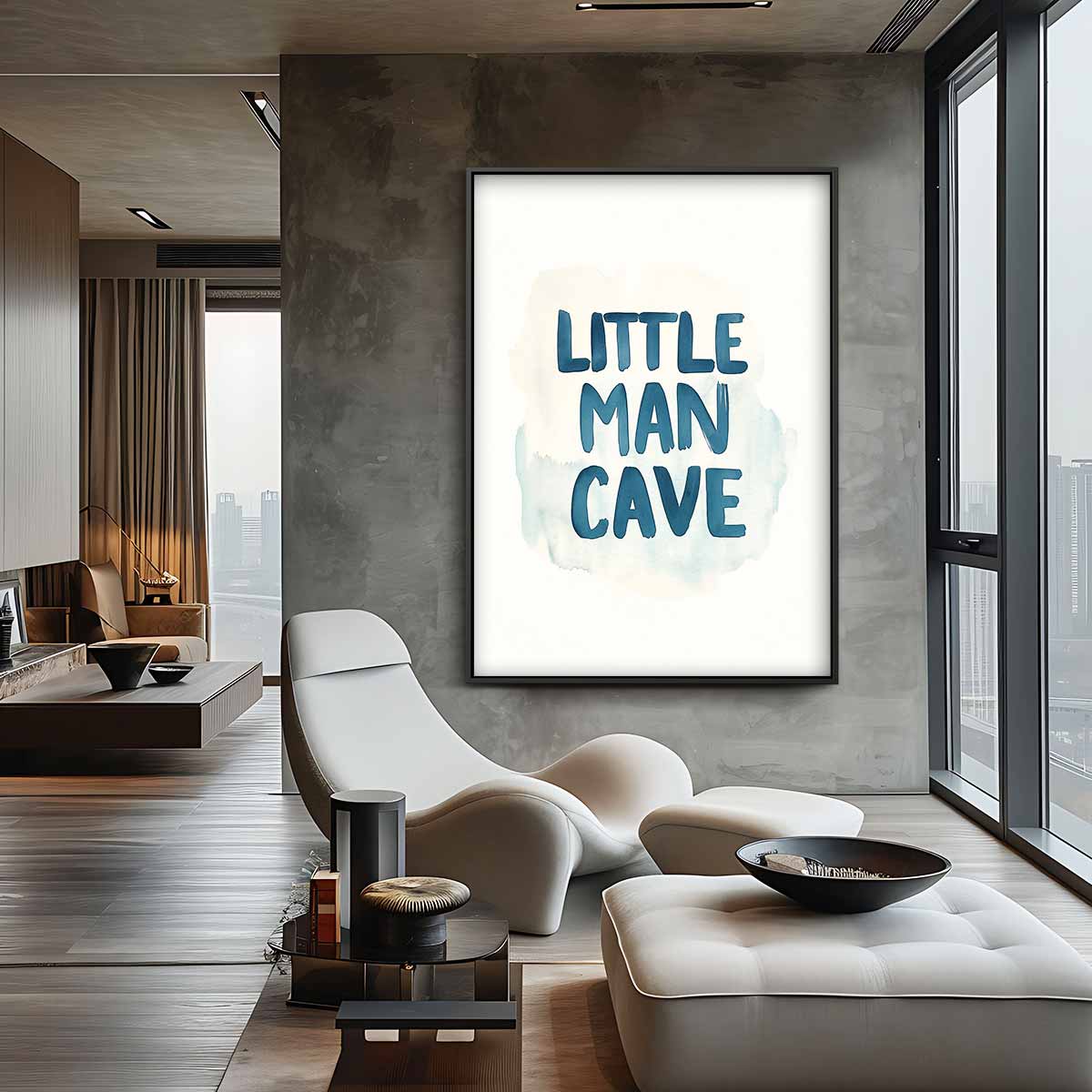 Little Man Cave Poster Kunstwerk-canvas-dibond-plexiglas-wanddecoratie-WallArtistic