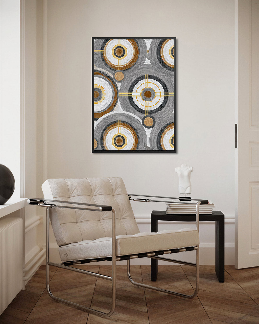 Cirkelpatroon met lijnen Kunstwerk