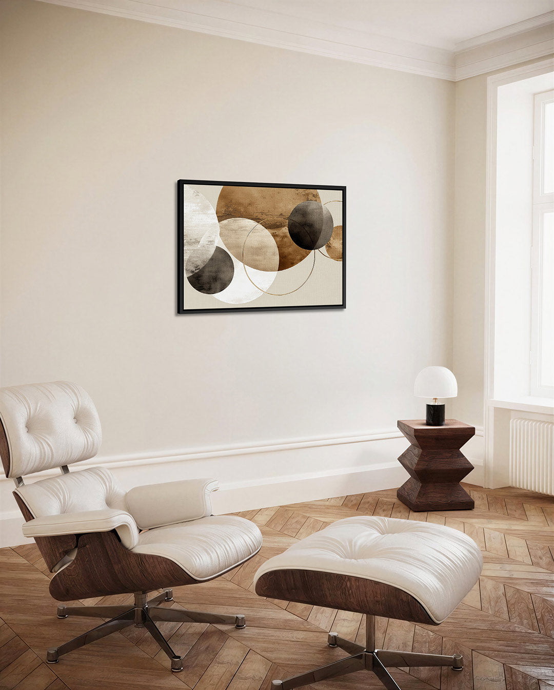 Cirkelvormen en lijnen Kunstwerk