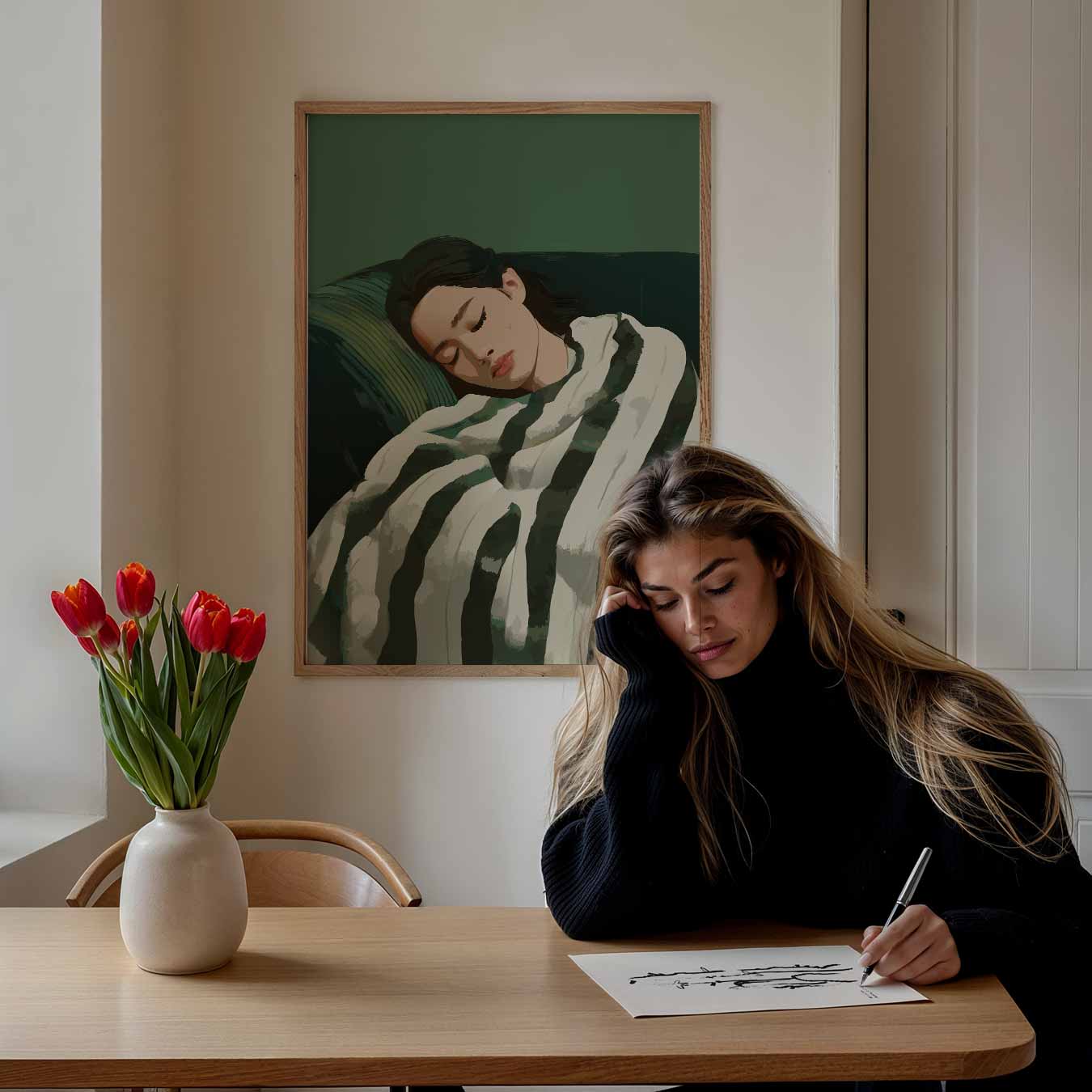 Dromerige Rustgevende Poster-WallArtistic
