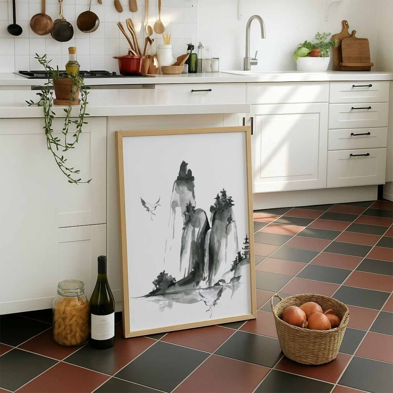 Sereen Chinees Landschap Poster-WallArtistic