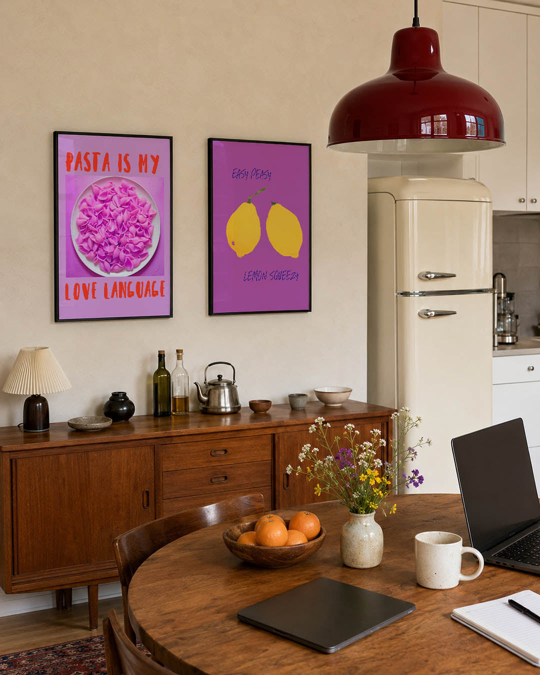 Kleurrijke pastavormen Posterset