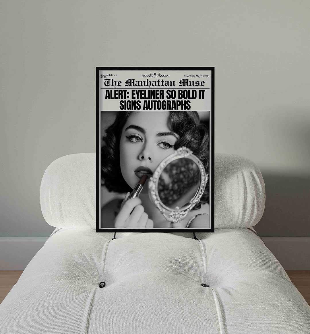 Vrouw met spiegel Poster