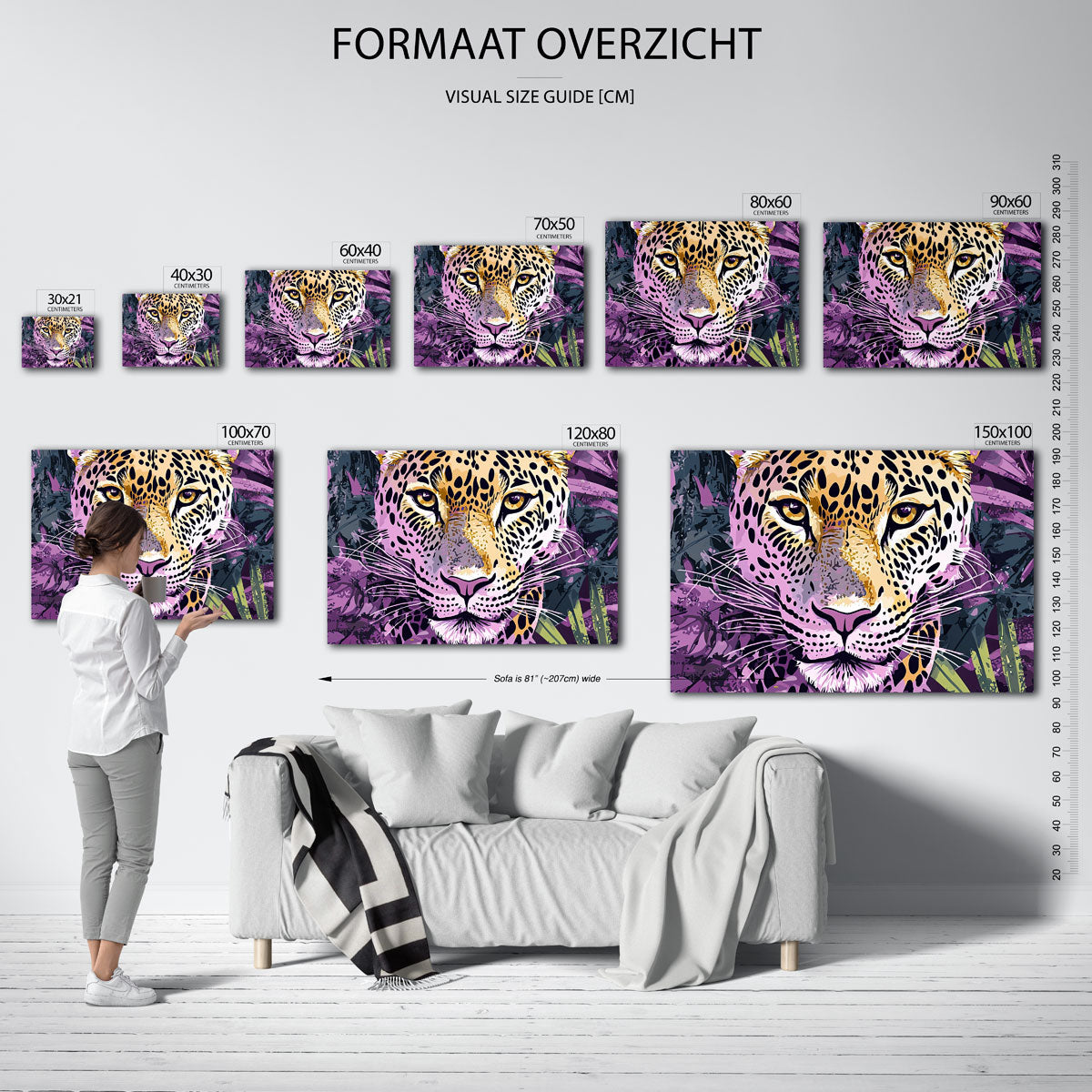 Luipaard gezicht Poster