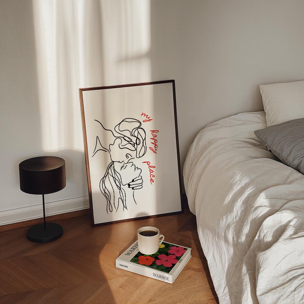 Line-art Romantische Poster-WallArtistic