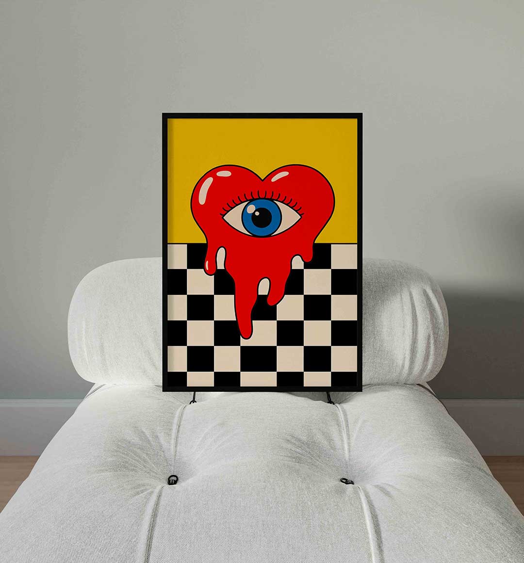 Hartvorm met oog Poster