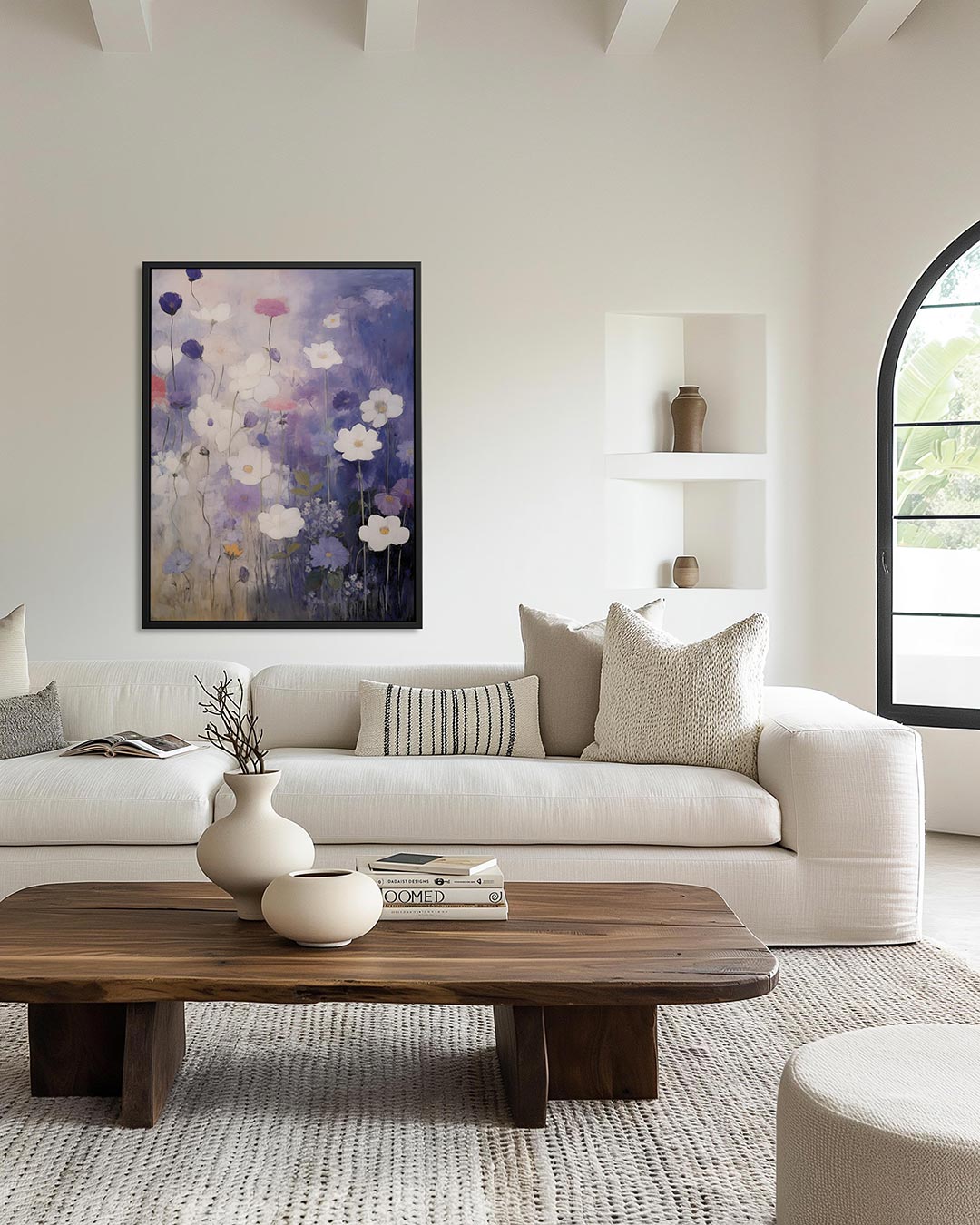 Bloemen in zachte tinten Kunstwerk