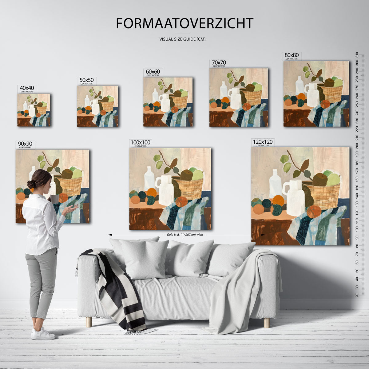 Stilleven met fruit en kruik Poster