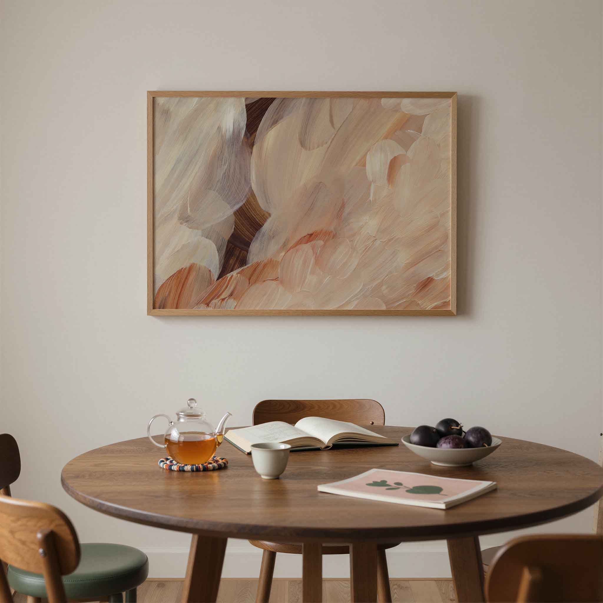 Abstracte penseelstreken Poster