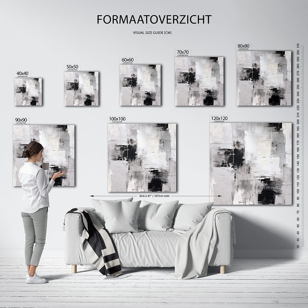 Monochrome compositie Kunstwerk