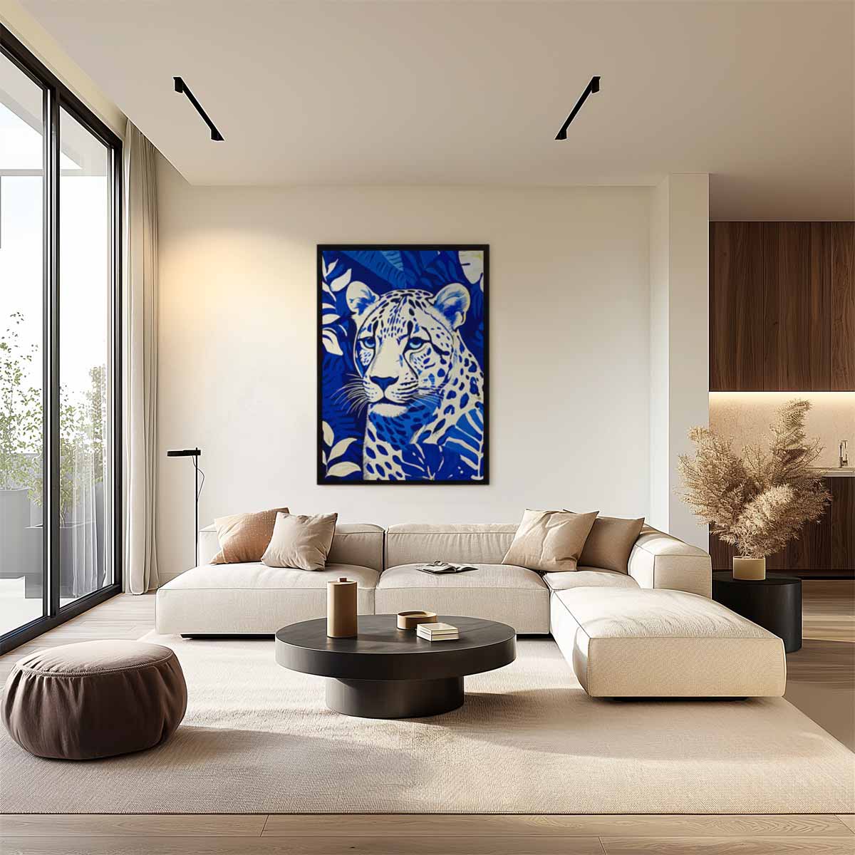 Blue Jungle Leopard Artwork