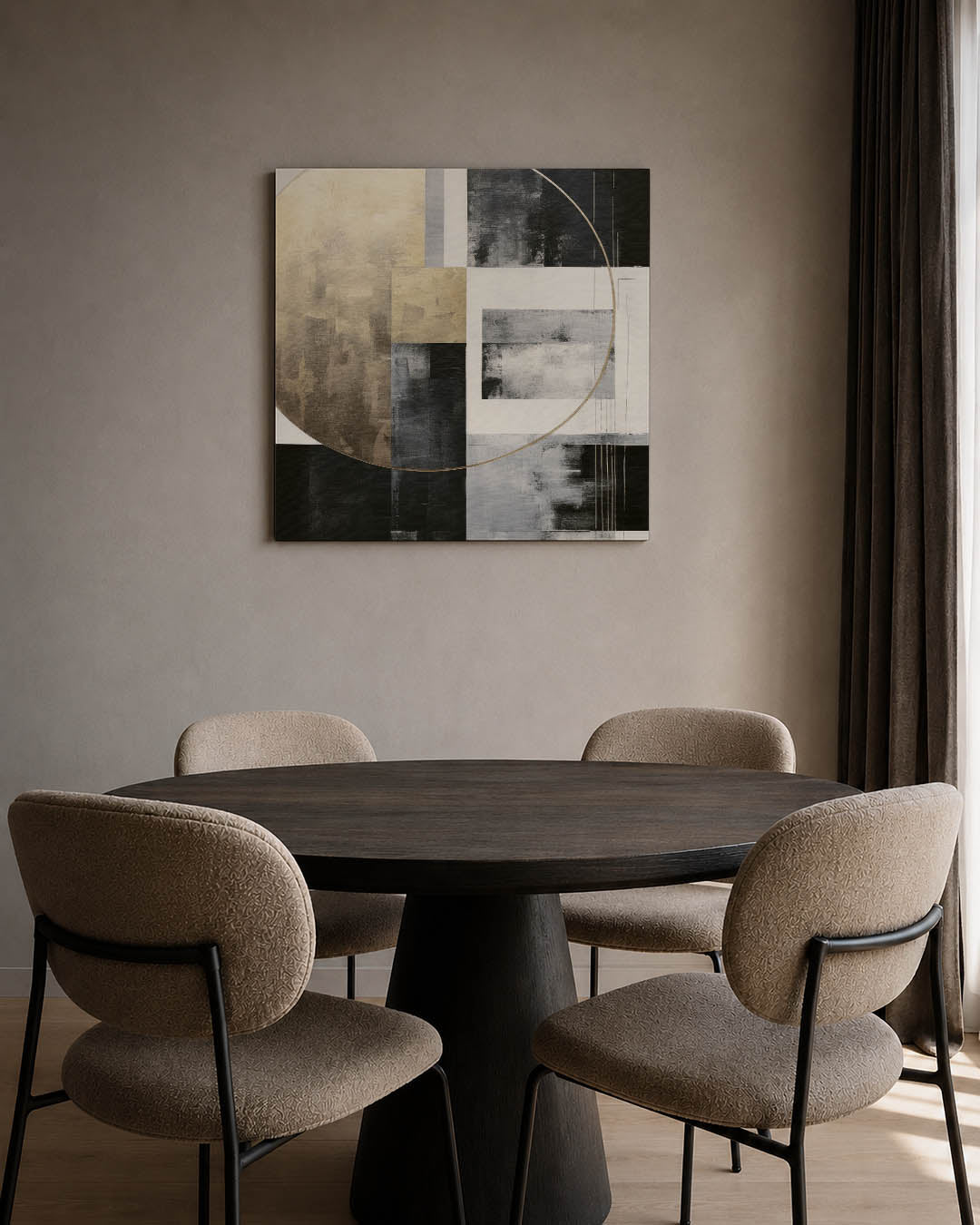 Geometrische vormen compositie Kunstwerk