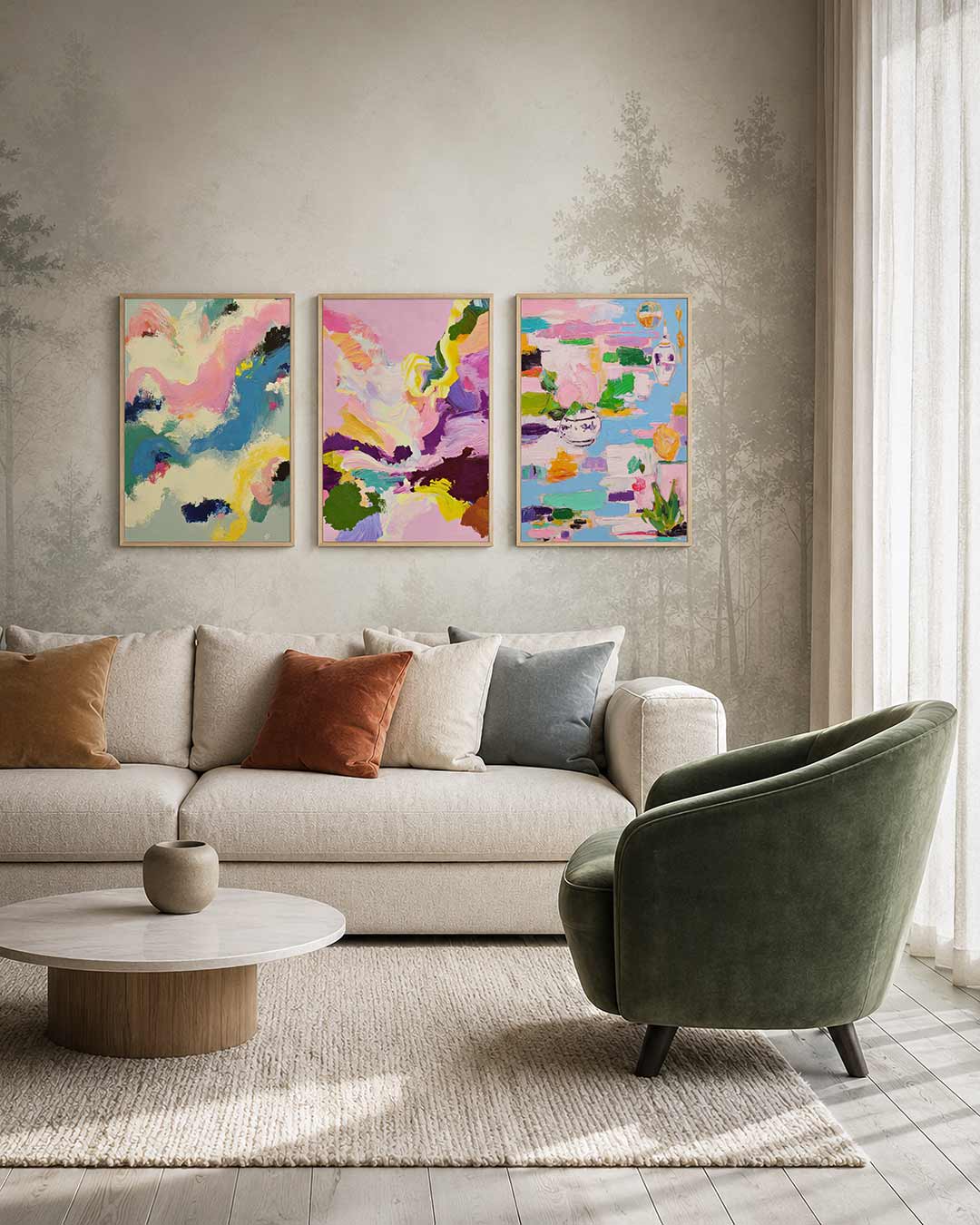 Kleurrijke vormen Posterset
