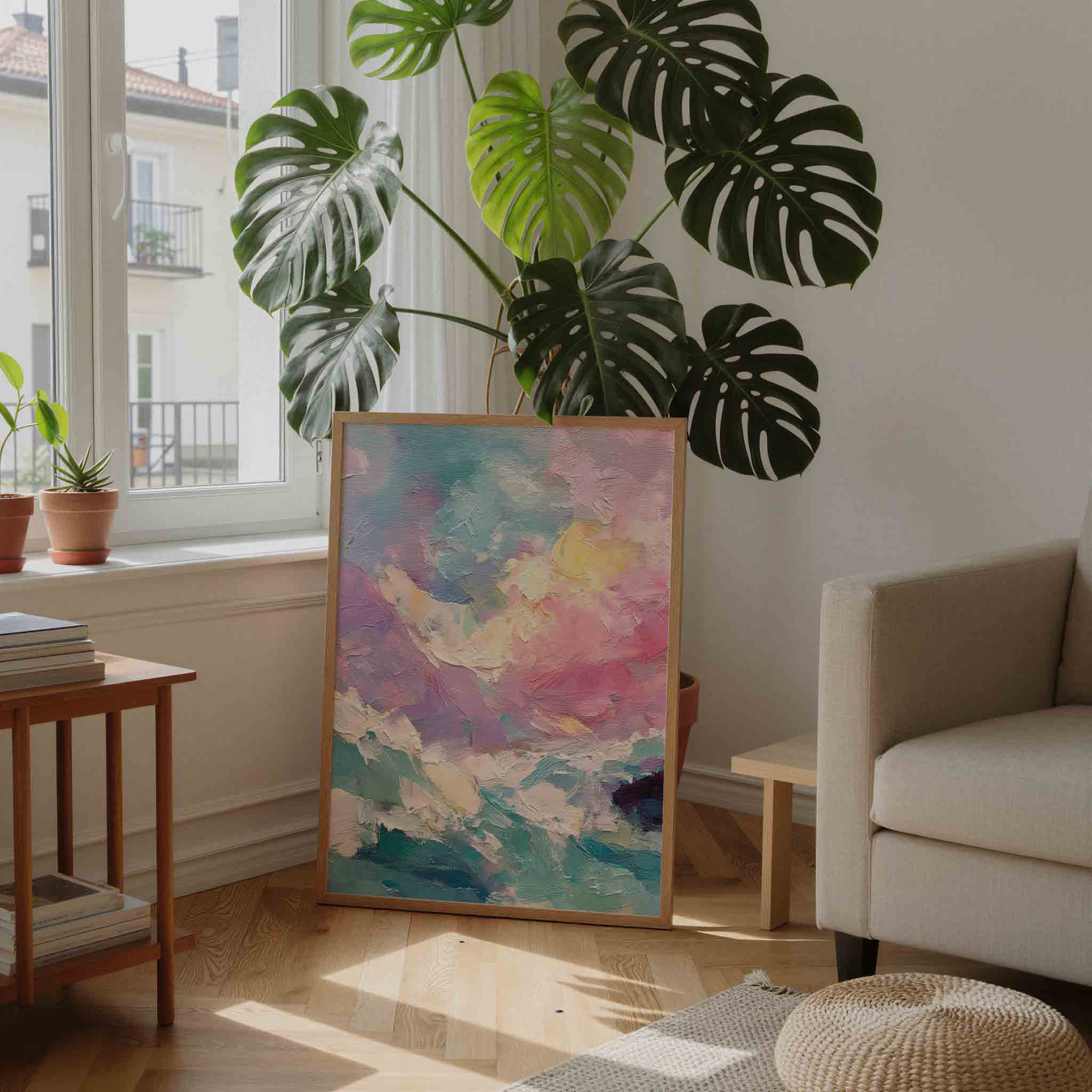 Abstracte kleurenexplosie Poster