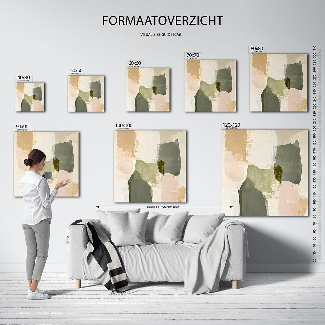 Organische vormen compositie Kunstwerk