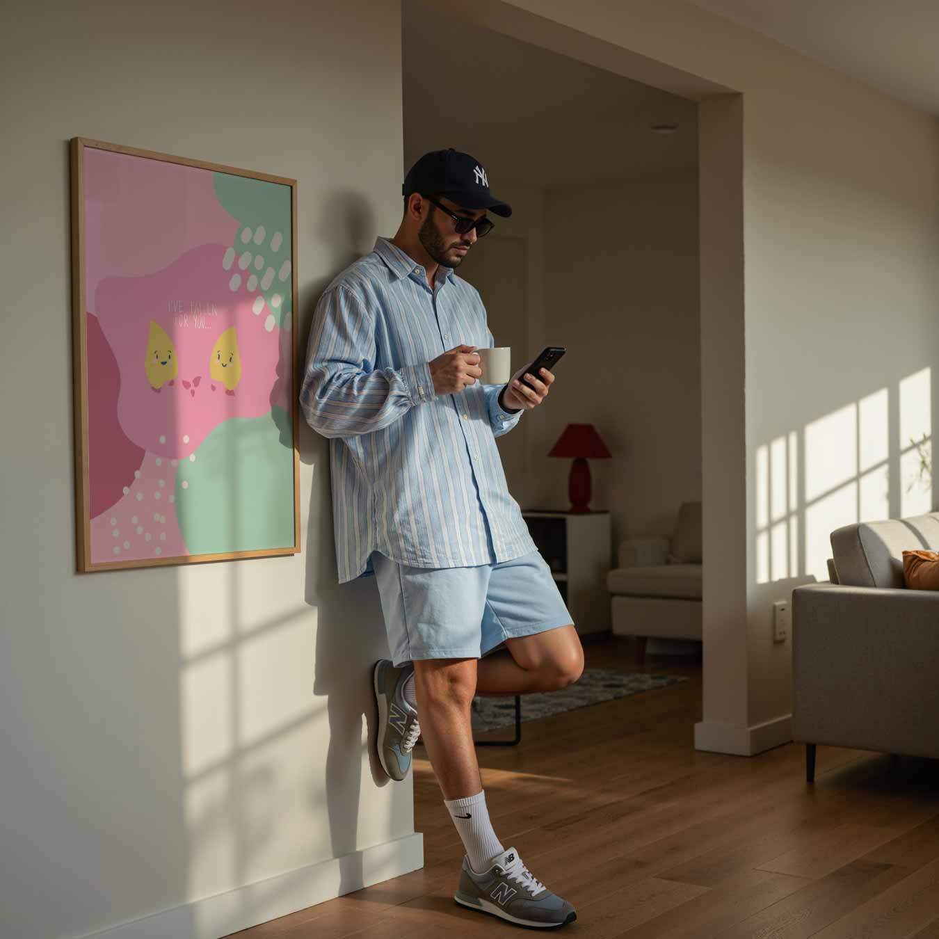 Schattige Herfst Liefde Poster-WallArtistic