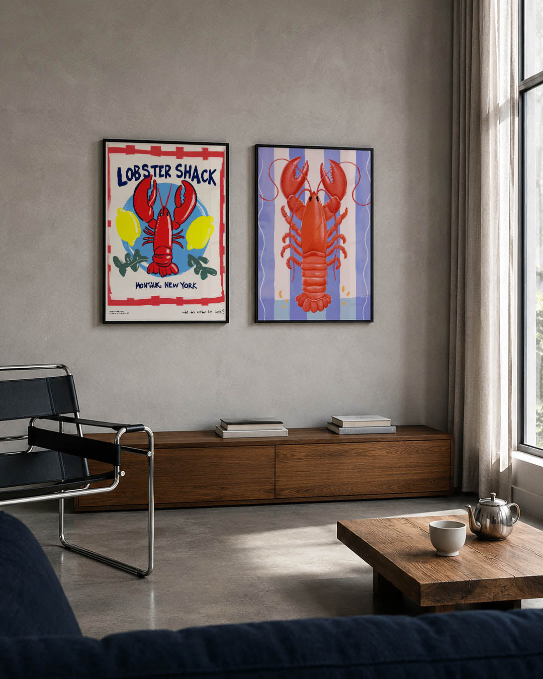 Kleurrijke kreeft Posterset