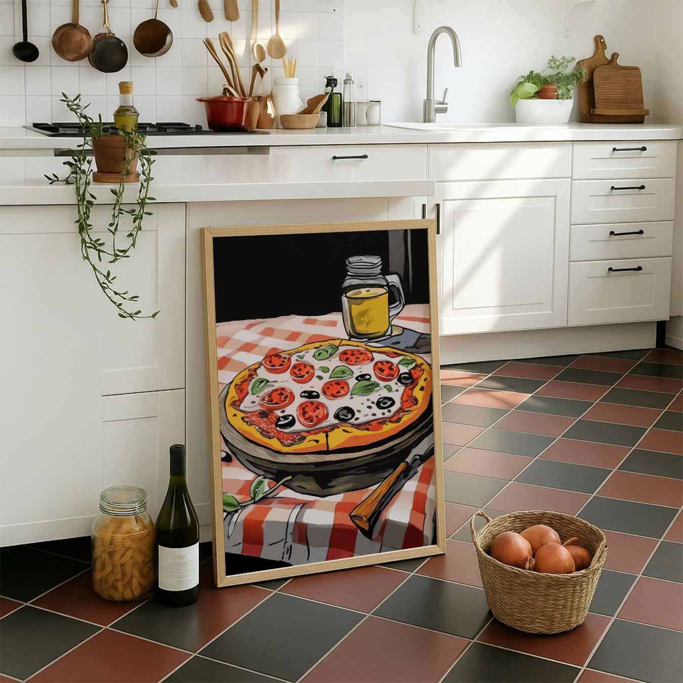 Sfeervolle Pizza Poster-WallArtistic