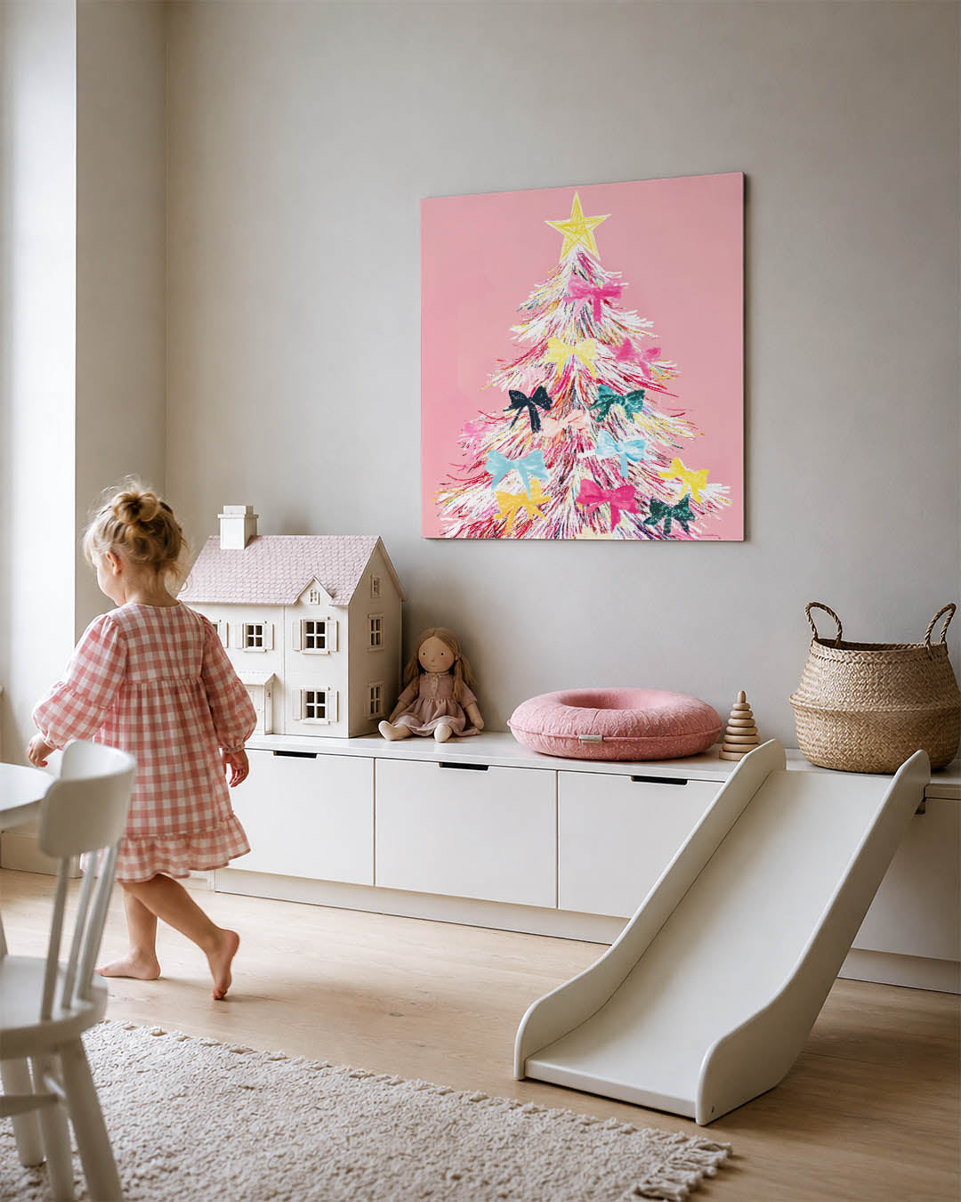 Kleurrijke kerstboom Kunstwerk