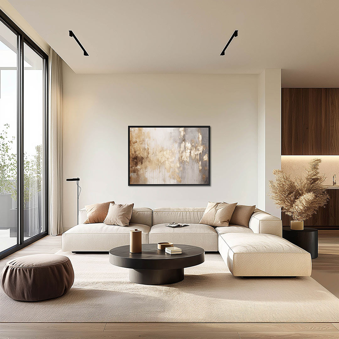 Gouden textuur compositie Kunstwerk