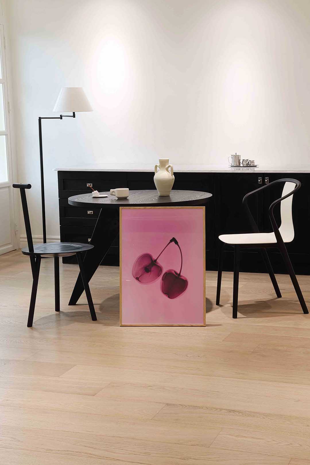 Kersen op roze Poster