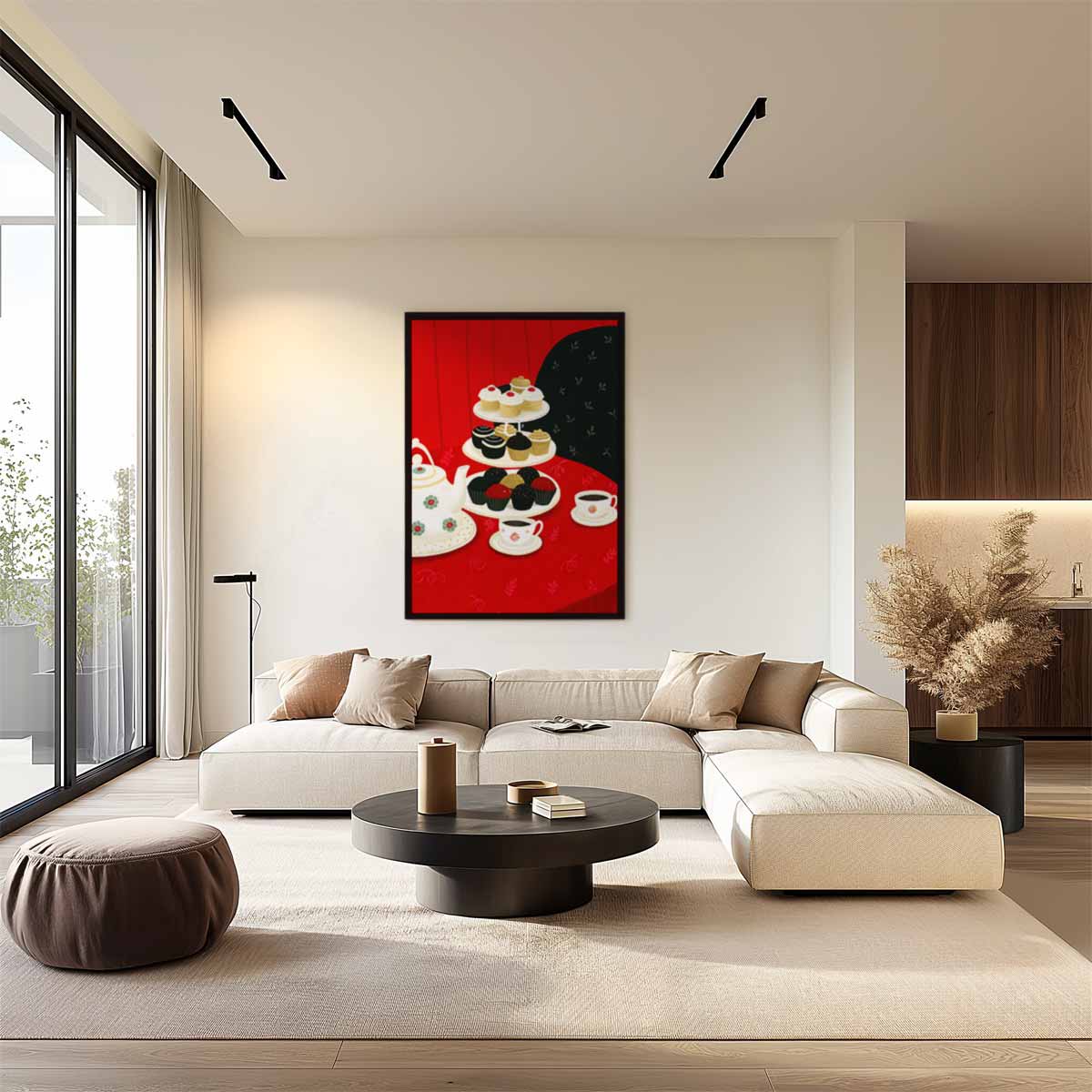 Thee Tijd Tafereel Kunstwerk-canvas-dibond-plexiglas-wanddecoratie-WallArtistic