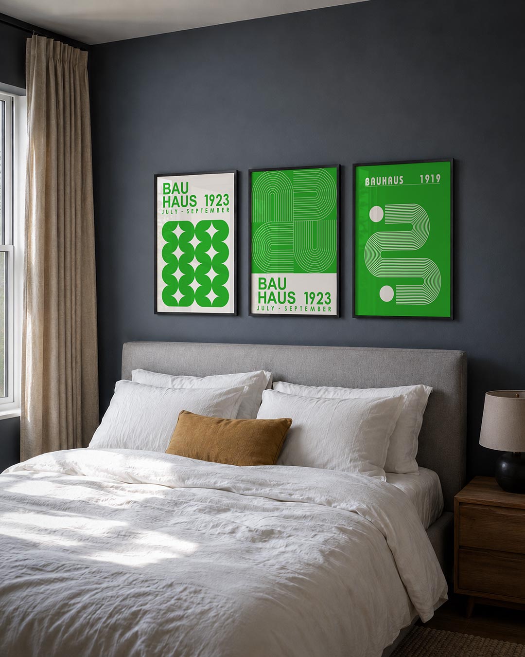Groene vormritme Posterset