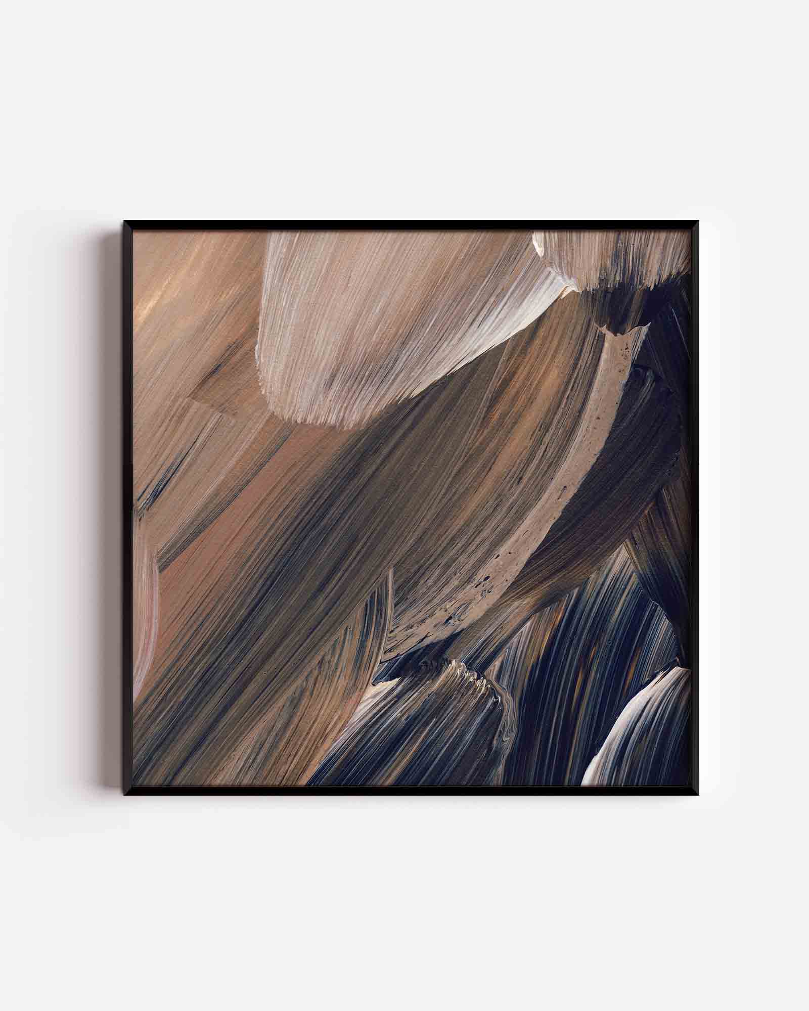 Abstracte penseelstreken Poster