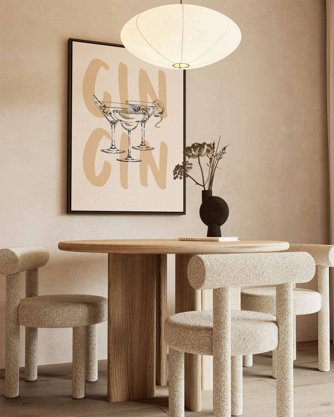 Gin Cocktails Illustratie Kunstwerk-canvas-dibond-plexiglas-wanddecoratie-WallArtistic
