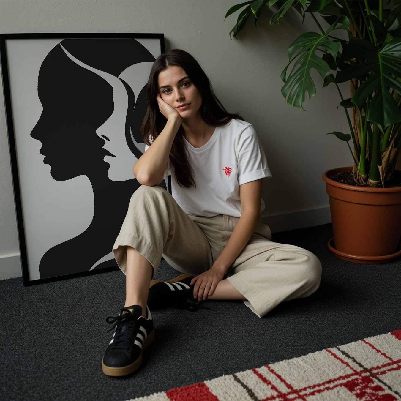 Elegante Silhouet Vrouwenposter-WallArtistic