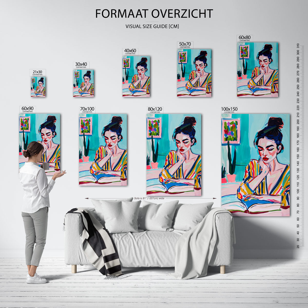 Lezende vrouw Poster