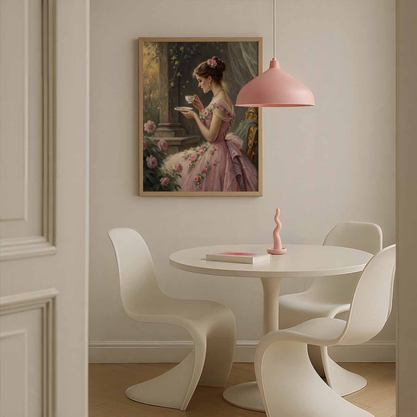 Romantische Theemoment Poster-WallArtistic